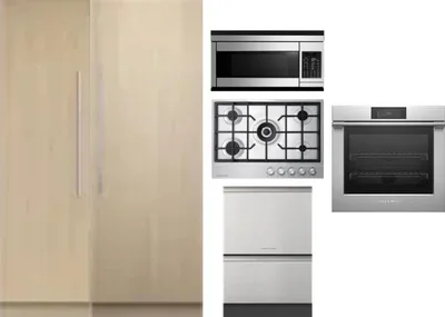 6 Piece Package Includes Refrigerator, Freezer, Cooktop, Wall Oven, Microwave And Dishwasher
